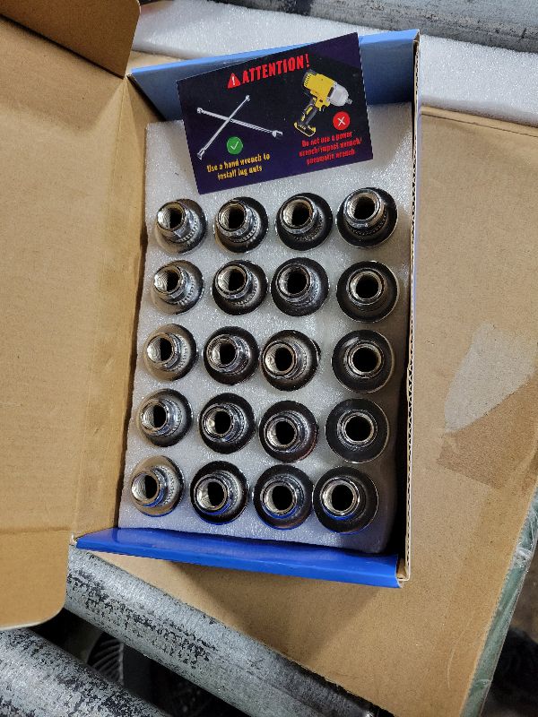 Photo 1 of 12x1.5 Lug Nuts 20 Pcs Chrome Closed End Mag Style Lug Nuts with Washer 13/16" (21mm) Hex Compatible with Toyota Camry/Corolla/Tacoma Lexus