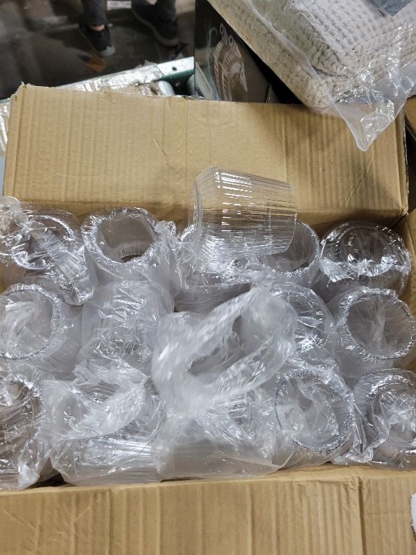 Photo 1 of 30 Pack Plastic Ribbed Wine Glasses, 14 OZ Origami Stemless Disposable Wine Champagne Whiskey Glasses Unbreakable Clear Plastic Cocktail Glasses, Reusable Wine Cups for Home Party Wedding Bar