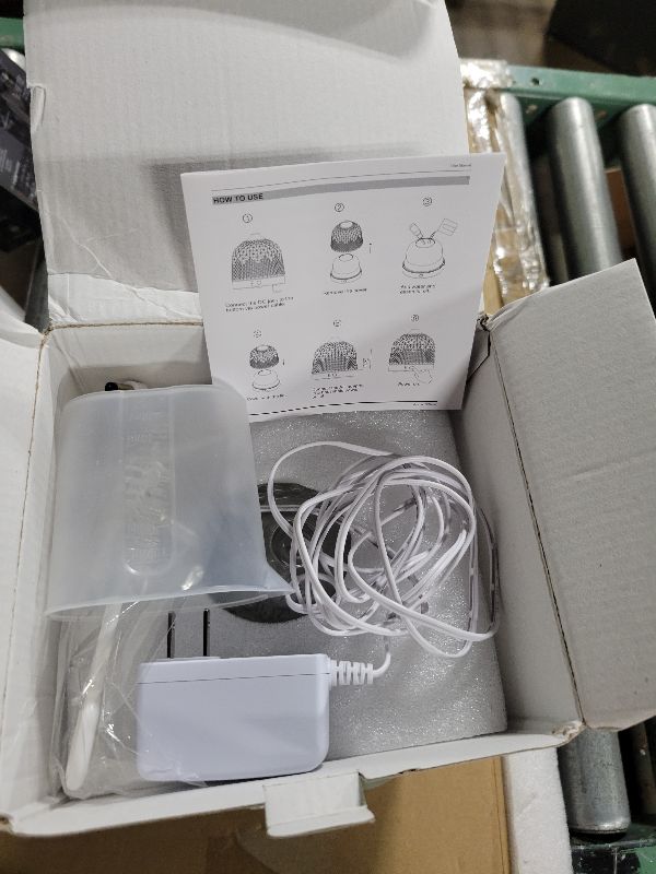 Photo 1 of 200ml Glass Reservoir Essential Oil Diffuser with Glass Dome Ultrasonic Aromatherapy Diffuser with Four Timer Colorful Light Auto-Off for Gift Home Office Bedroom