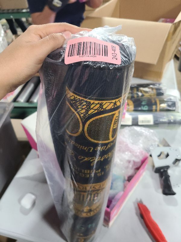 Photo 1 of 100 Dollar Bill Rug Funny Black Gold Runner Rugs Green Cartoon Duck Money Rug Inspirational Area Rugs PVC Backed Mats Carpets Laundry Room Rug Kitchen Rug Cool Rug for Bedroom Bathroom 59"x24"