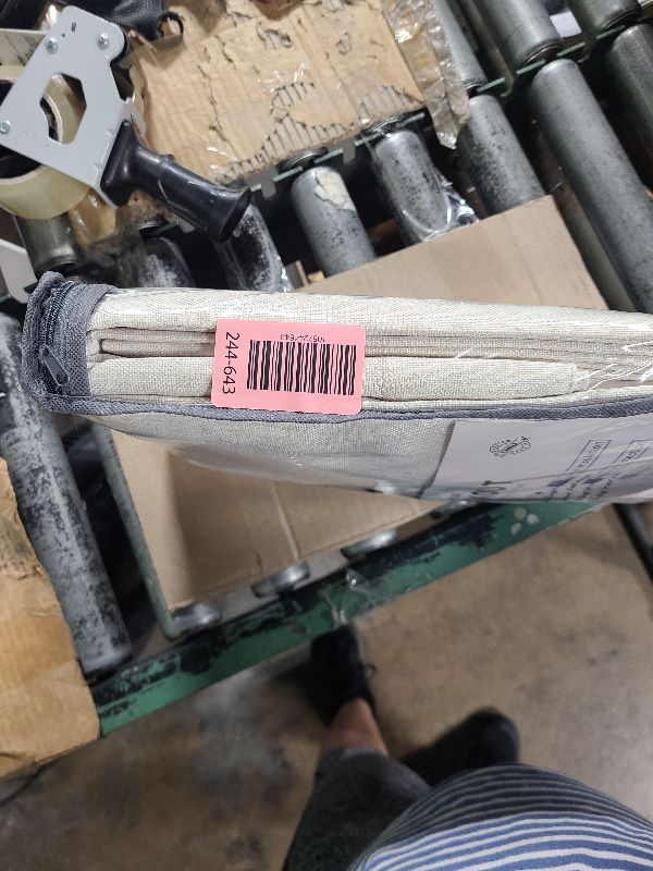 Photo 1 of 100% Blackout Shield Linen Blackout Curtains for Bedroom 84 Inches Long, Back Tab/Rod Pocket Living Room Drapes, Thermal Insulated Blackout Curtains 2 Panels Set, 50" W x 84" L, Cream