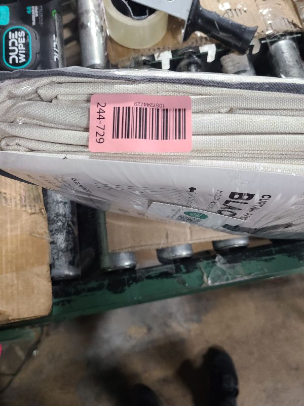 Photo 1 of 100% Blackout Shield Linen Blackout Curtains for Bedroom 84 Inches Long, Back Tab/Rod Pocket Living Room Drapes, Thermal Insulated Blackout Curtains 2 Panels Set, 50" W x 84" L, Cream