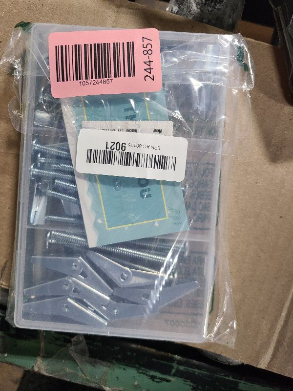 Photo 1 of 26 Piease Heavy Duty Drywall Anchors and Screws,Toggle Bolts and Wing Nuts Set, Hollow Drywall Anchors Bolts Screws Assortment Kit for Hanging Lamps Heavy Items 1/8" 12pcs, 3/16" 8pcs, 1/4" 6pcs