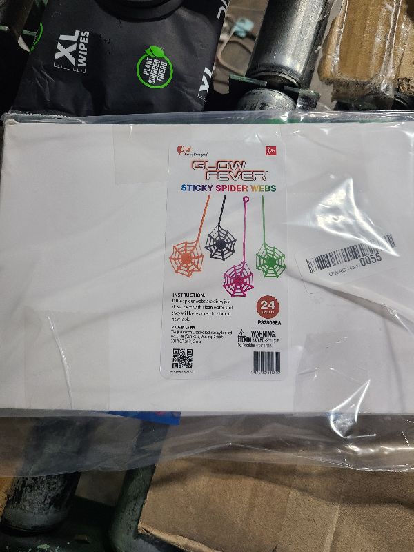 Photo 1 of 24Pcs Sticky Spider Web Party Favors Pack, 7.5 inches in Total Length, Halloween Party Favors, Gifts For Birthday, Goodie Bag Classroom Prizes, 4 colors