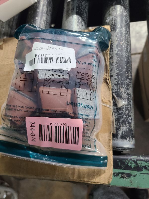 Photo 1 of 16 PCS Square Chair Leg Floor Protector, Silicone Chair Leg Cover, Furniture Leg Protectors with Felt, Mobile Table Leg pad, Protect The Floor from Scratches.1 1/2 in Brown.