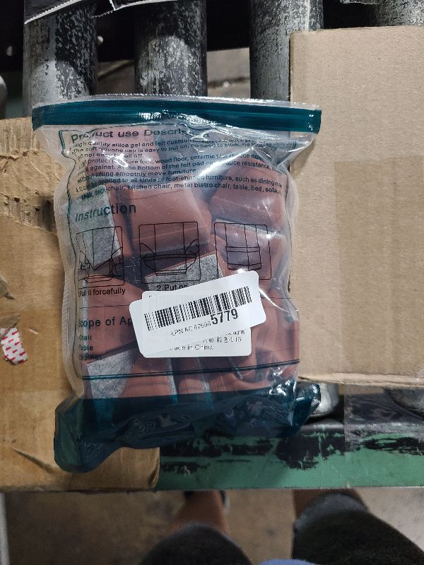 Photo 1 of 16 PCS Square Chair Leg Floor Protector, Silicone Chair Leg Cover, Furniture Leg Protectors with Felt, Mobile Table Leg pad, Protect The Floor from Scratches.1 1/2 in Brown.