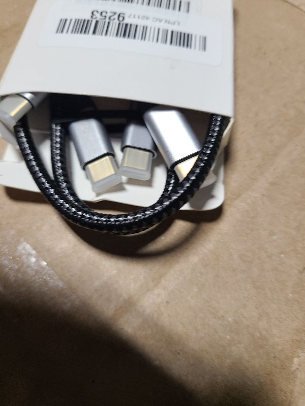 Photo 1 of 12 inch USB C Cable [2-Pack 1FT] 20Gbps High Speed Data Transfer Cable Short, 4K@60Hz Type-C Monitor Video Output, USB C 3.2 Gen 2×2 100W PD Charging for iPhone 16,MacBook,iPad,Hub,SSD,Dock