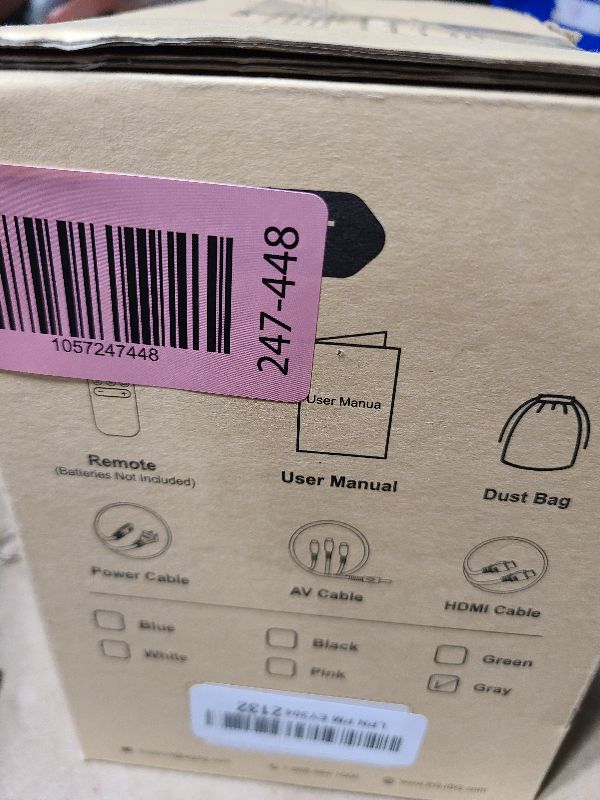 Photo 1 of [Electric Focus] Projector with WiFi and Bluetooth, 1080P Outdoor Projector with Carry Bag, Portable Movie Projector with Zoom, 4K Supported Home Theater Projector UP to 300" for Phone/TV Stick/PC