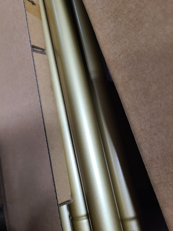 Photo 1 of 2 Pack Curtain Rod 32 to 58 Inches (2.6-4.8ft), USFOOK 7/8 inch Telescoping Splicing Curtain rods for Windows 20 to 54 Inch, Luxury Gold Decorative Drapery Rods for Home with Translucent Finials