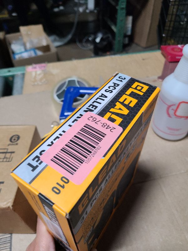 Photo 1 of 31-Piece Hex Key Set - Allen Wrench Set, SAE and Metric Allen Keys MM(0.7mm-10mm) SAE(0.028"-3/8) Heat-Treated, Torque Handle, High Leverage, Long & Short Keys, Easy Organization