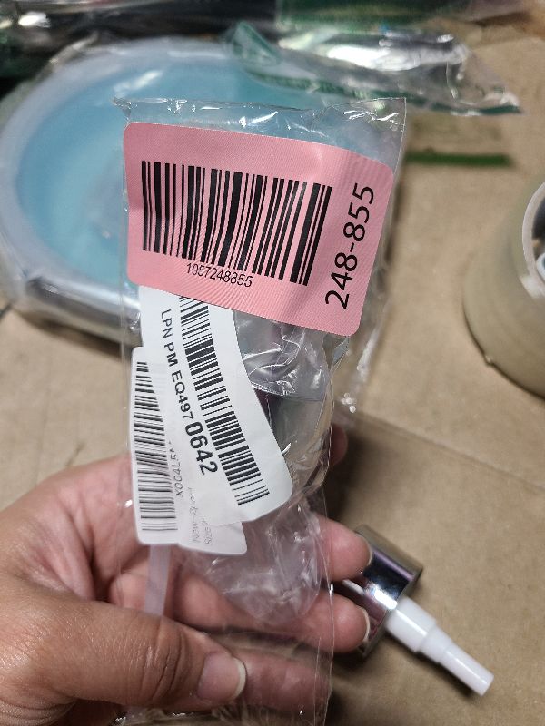 Photo 1 of 1 Silver Soap Dispenser Pump Replacement - Soap Pump for Lotion & Regular Glass Bottles - Soap Pump Dispenser Top Replacement for Soap Dispenser Pump?Standard Diameter 28/400 Neck Size?