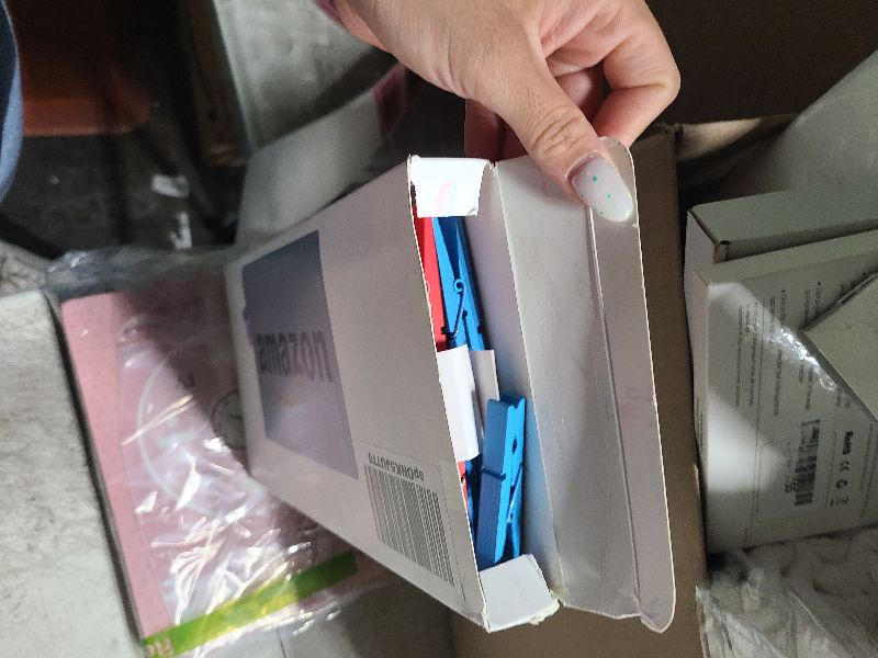 Photo 1 of 100 Pcs Colored Clothes Pins Wooden, Colored Clothespins for Crafts 2.9 Inch, Clothing Pins for Hanging Classroom