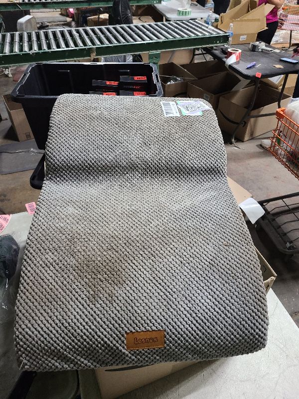 Photo 1 of Dog Stairs Ramp for Small Dogs, 3-Step Dog Steps for Bed Couch Sofa and Chair, 35D Foam Pet Steps for Small Dogs and Cats, Non-Slip Bottom Pet Stairs, Grey