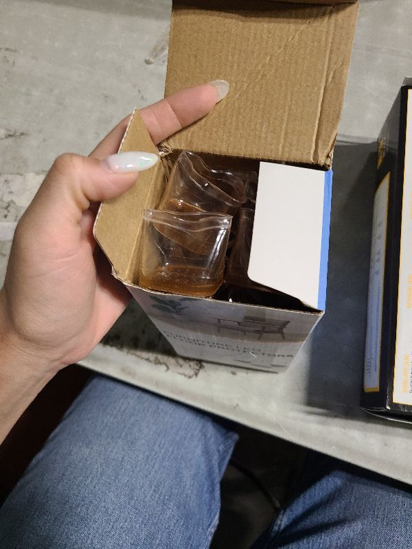 Photo 1 of 28Pcs Chair Leg Floor Protectors Square for Hardwood Floors Silicone Caps Felt Furniture Pads Covers Clear Chair Sliders, Protect The Floor from Scratches(Fit:1-1/16" ~ 1-5/8")