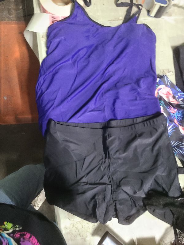 Photo 1 of 2025 Flowy Tankini Swimsuits for Women Tummy Control Tankini Swimwear Tank Top with Boyshorts Two Piece Bathing Suits XL