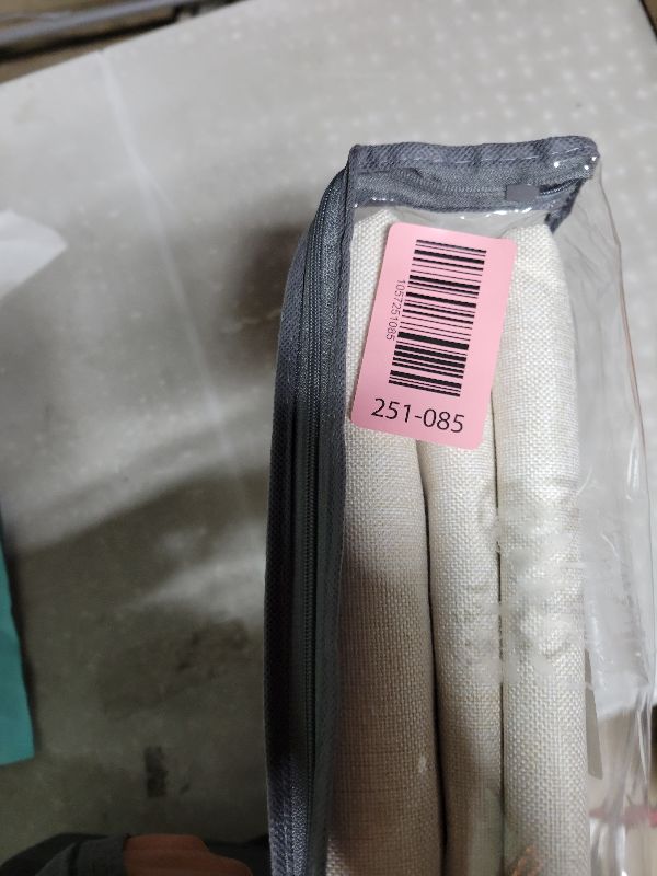 Photo 1 of 100% Blackout Shield Linen Blackout Curtains for Bedroom 108 Inches Long, Back Tab/Rod Pocket Living Room Drapes, Thermal Insulated Blackout Curtains 2 Panels Set, 50" W x 108" L,Cream