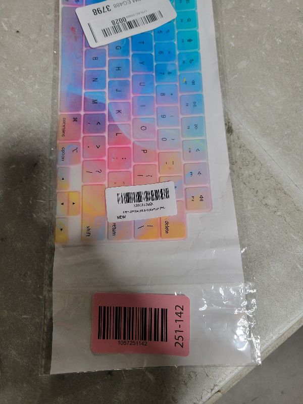 Photo 1 of 2 Pack Colorful Keyboard Cover for 2025-2023 MacBook Air 13" 15" M4 M3 M2, 2025-2021 MacBook Pro 14" 16" M4 M3 M2 M1 Pro/Max, Keyboard Skin for 14.2" 16.2" MacBook Pro /13.6" 15.3" MacBook Air, US