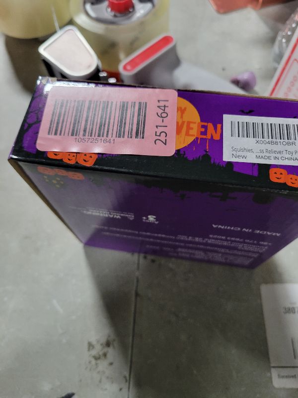 Photo 1 of 24 Pcs Halloween Mochi Squishy Toys with Gift Box Mini Kawaii Mochi Squeeze Toy Stress Reliever Anxiety Packs for Kids Party Favors Halloween Miniatures Halloween Treat Bags Gifts