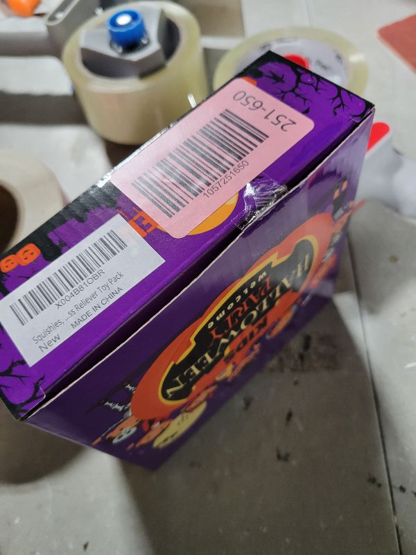 Photo 1 of 24 Pcs Halloween Mochi Squishy Toys with Gift Box Mini Kawaii Mochi Squeeze Toy Stress Reliever Anxiety Packs for Kids Party Favors Halloween Miniatures Halloween Treat Bags Gifts