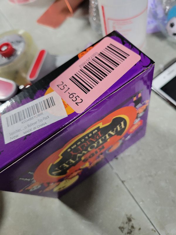 Photo 1 of 24 Pcs Halloween Mochi Squishy Toys with Gift Box Mini Kawaii Mochi Squeeze Toy Stress Reliever Anxiety Packs for Kids Party Favors Halloween Miniatures Halloween Treat Bags Gifts