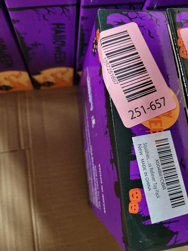 Photo 1 of 24 Pcs Halloween Mochi Squishy Toys with Gift Box Mini Kawaii Mochi Squeeze Toy Stress Reliever Anxiety Packs for Kids Party Favors Halloween Miniatures Halloween Treat Bags Gifts