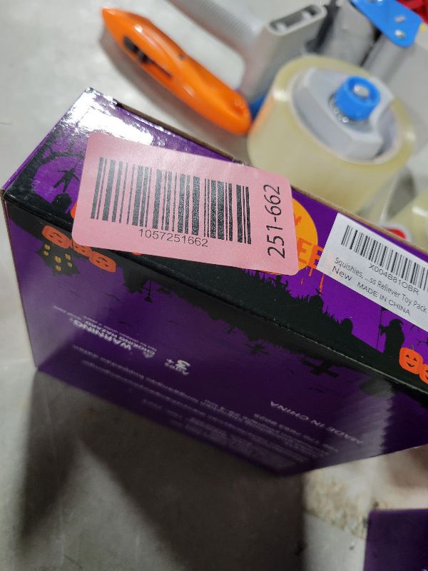 Photo 1 of 24 Pcs Halloween Mochi Squishy Toys with Gift Box Mini Kawaii Mochi Squeeze Toy Stress Reliever Anxiety Packs for Kids Party Favors Halloween Miniatures Halloween Treat Bags Gifts