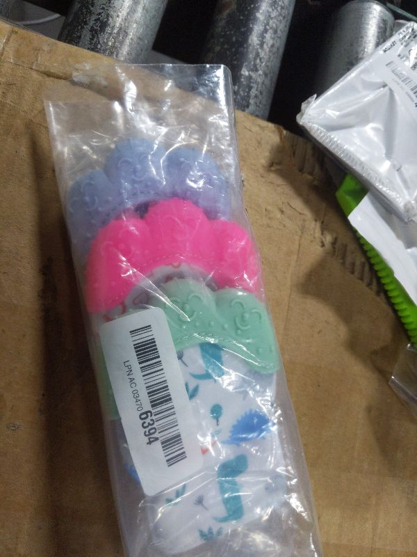 Photo 1 of 2Pack Silicone Teething Mitt, Soothing Infant Teething Mitten Pain Relief, Prevent Scratches Glove, Safe Silicone Teething Toys for 0-12 Months