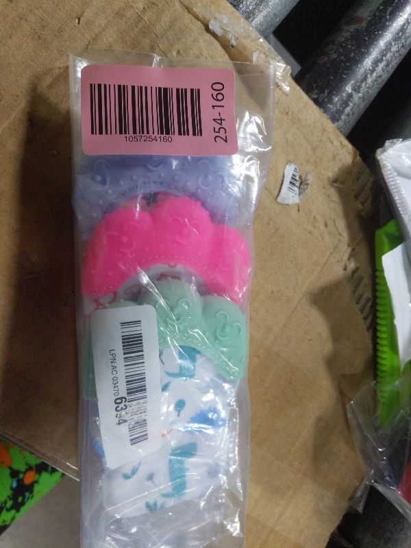 Photo 1 of 2Pack Silicone Teething Mitt, Soothing Infant Teething Mitten Pain Relief, Prevent Scratches Glove, Safe Silicone Teething Toys for 0-12 Months