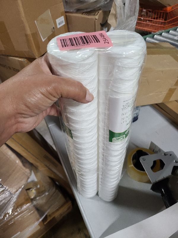 Photo 1 of  Micron String Wound Whole House Water Filter 10" x 2.5", 10-inch Universal Sediment Pre-Filters for Well Water, Replacement Cartridge for FXWSC, CW-F, CW-MF, 1SS, W5W, AO-WH-PRE-R2, 2 pack