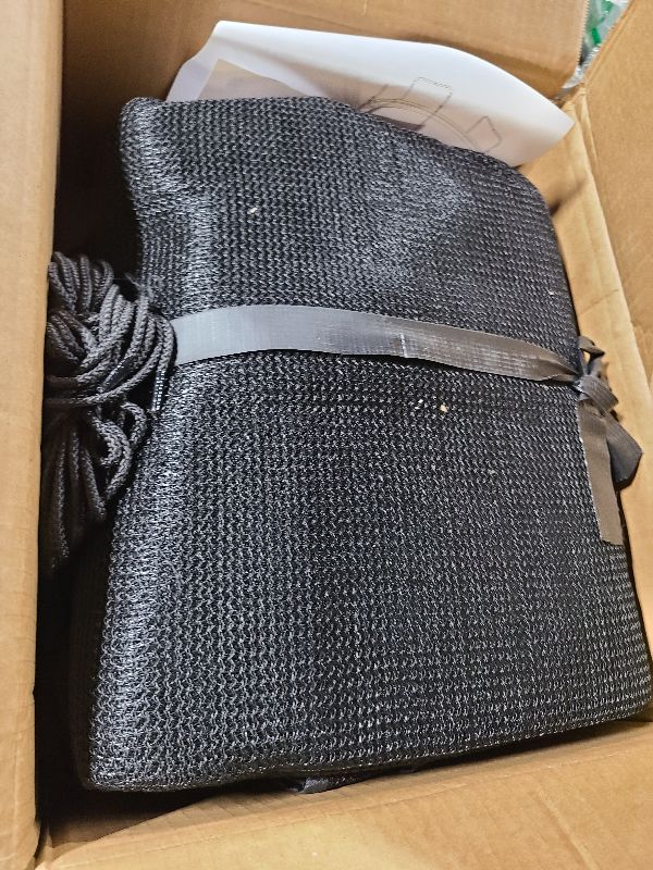 Photo 1 of 15FT Trampoline Replacement Safety Enclosure Net for 6 Straight Poles Round Frame, Breathable and Weather-Resistant with Adjustable Straps(NET ONLY)