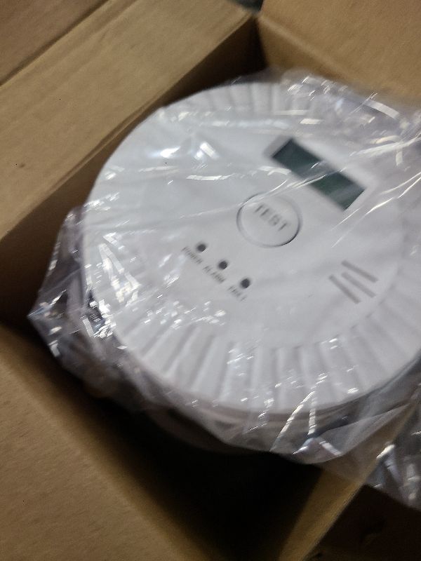 Photo 1 of 3 Packs  And Carbon Monoxide Detector Powered by Battery,Portable Smoke Detector Carbon Monoxide Detector Combo with Large LCD Display, Fire Alarm Smoke Detector for Home,Kitchen