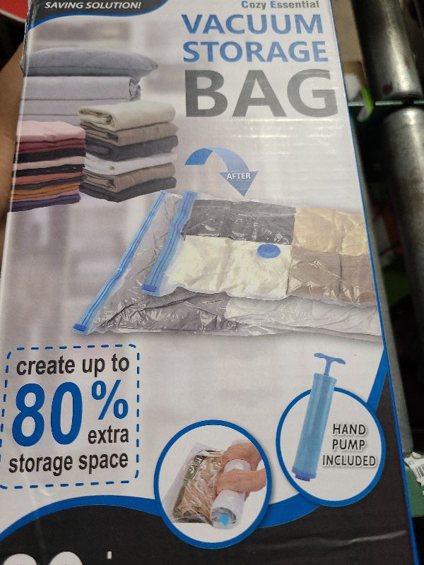 Photo 1 of 20 Pack Vacuum Storage Bags, Space Saver Bags (4 Jumbo/4 Large/4 Medium/4 Small/4 Roll) Compression for Comforters and Blankets, Sealer Clothes Storage, Hand Pump Included