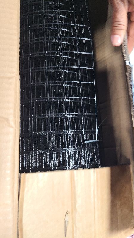 Photo 1 of 24'' x 50' 1inch Hardware Cloth 16 Gauge Black Vinyl Coated Welded Fence Mesh for Home and Garden Fence and Home Improvement Project (24'' x 50')