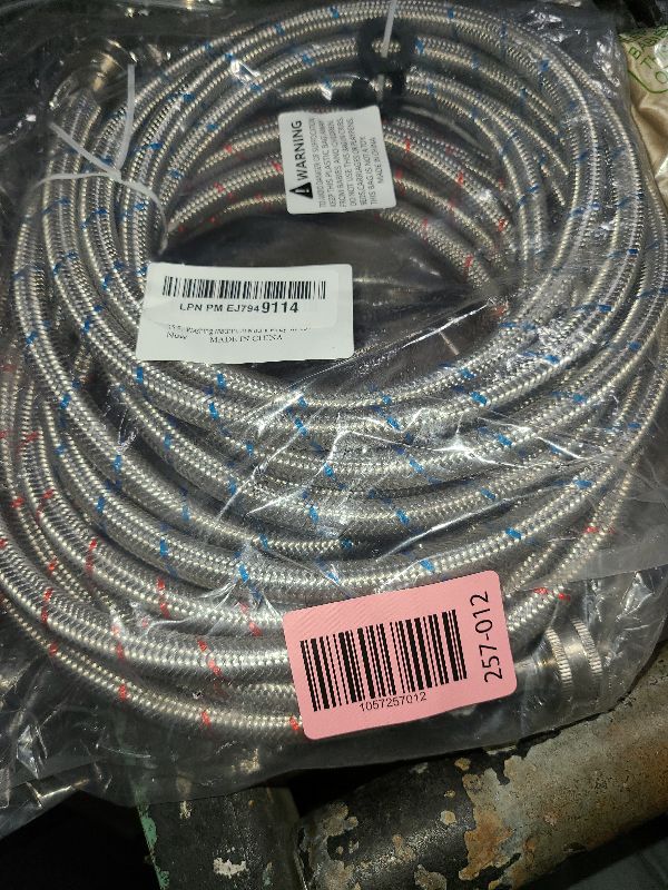 Photo 1 of 15 FT Washing Machine Hose,Long Washer Water Supply Hoses Hot And Cold Connection(2Packs),Washer Machine Hose Universal Fit for All Standard Wash Machines-by MIFLUS