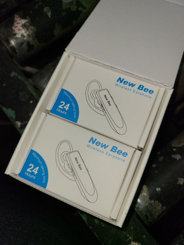 Photo 1 of [2 Pack] Bluetooth Earpiece Wireless Handsfree Headset V5.0 24 Hrs Driving with Mic 60 Days Standby Bluetooth Headset for iPhone Android Samsung Driver