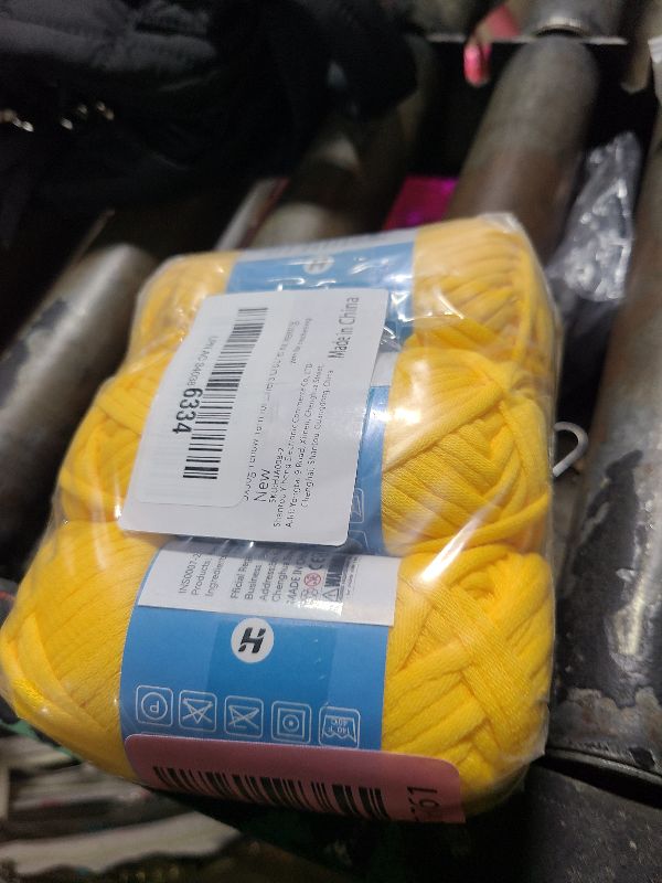 Photo 1 of 3x60g Yellow Yarn for Crocheting and Knitting;3x66m (72yds) Cotton Yarn for Beginners with Easy-to-See Stitches;Worsted-Weight Medium #4;Cotton-Nylon Blend Yarn for Beginners Crochet Kit Making