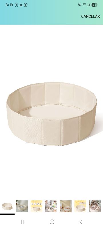 Photo 1 of 31 Inch Beige Ball Pits for Toddlers Dogs Cats, Kids Ball Pits Play Tent, Collapsible Ball Pits Crawl Playpen Ball Pool with Storage Bag, Gift for Boys Girls Dogs Pets Birthday (Balls Not Include)