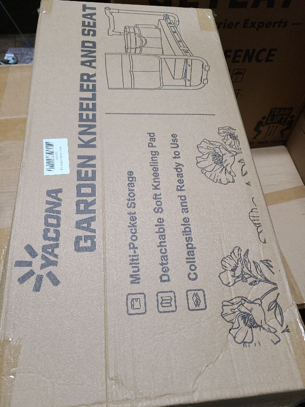 Photo 1 of 2-in-1 Garden Kneeler and Seat,Heavy Duty Garden Stool with 10.23" Width Detachable Foam Pad, Foldable Garden Seat Gardening Bench with Tools Bag and Pouch,Gardening Gifts for Women,Mothers Day