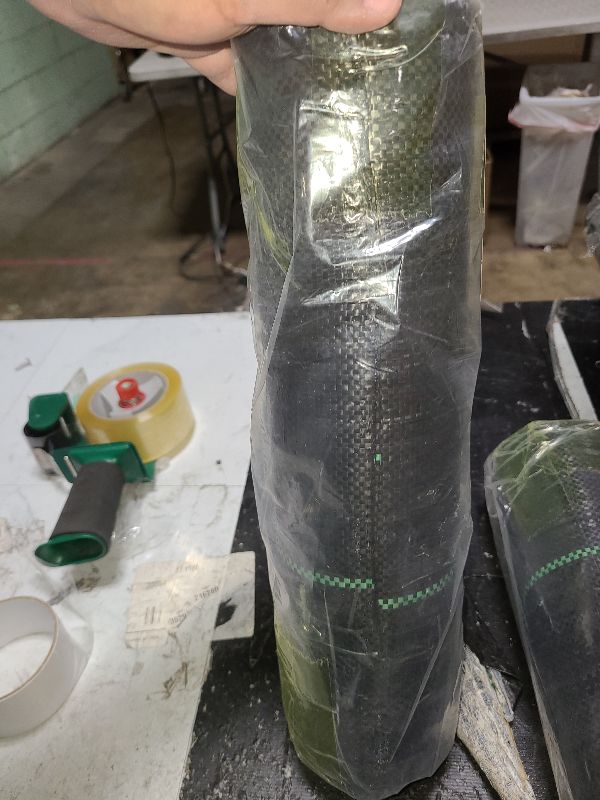 Photo 1 of 2.4oz-2.6FTx100FT Weed Barrier Landscape Fabric - Durable Weed Block Gardening Ground Cover Mat, Woven Geotextile Fabric for Underlayment, Commercial Driveway Stabilization, Weed Control Cloth