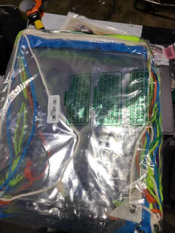 Photo 1 of 15 Pcs Clear Drawstring Bags Stadium Approved Backpack 17 x 13 Inch PVC Bags for Women Men Travel Concert Sport Event Security