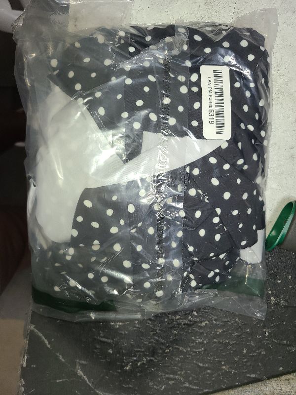 Photo 1 of Aidonger One Piece Swimdress Tummy Control Ruffle Swimsuit for Women Tie Knot Swim Dresses V Neck Bathing Suit Skirt Black Polka Dot