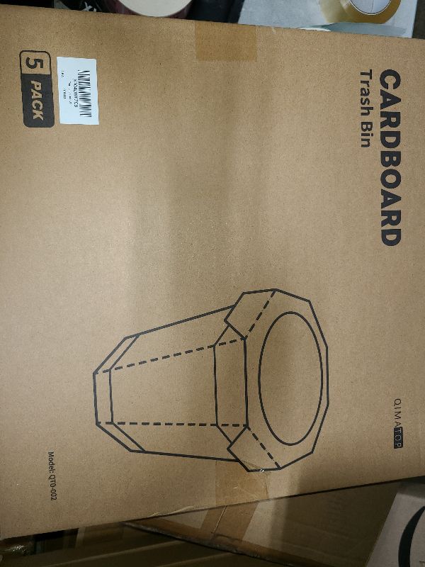 Photo 1 of 5 Pack Cardboard Trash Cans (3-Gallon) Reusable, Foldable, Recyclable, Plastic-Free Trash Bins & Outdoor Emergency Toilet for Kids - Garbage Cans ideal for Bedroom, Room, Office Indoor & Outdoor Use