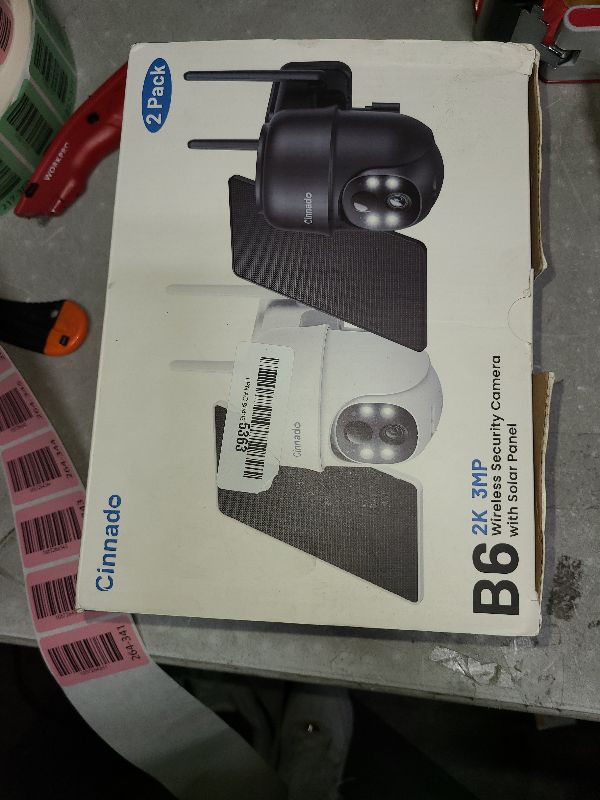 Photo 1 of 2K Cameras for Home Security-2.4G WiFi Outdoor Camera Wireless Solar/Battery Powered with solar panel, 360° Viewing, AI Human Detection, Color Night Vision, with SD Storage, Works with Alexa(2 Pack)