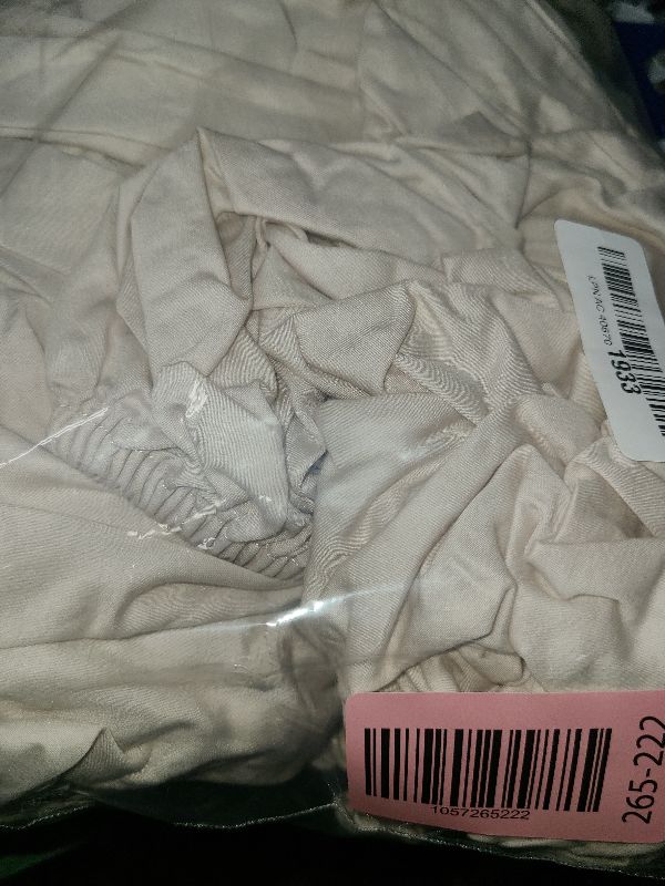 Photo 1 of 100% Egyptian Cotton Fitted Sheet, 18" Deep Pocket & 600 Thread Count Breathable Bottom Sheet (1 Fitted Sheet Only, Light Beige, Cal King)