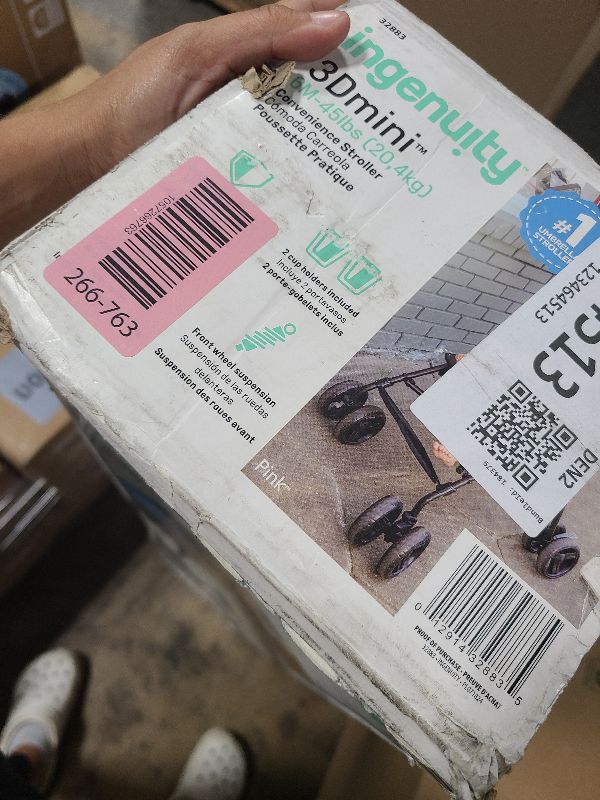 Photo 1 of Ingenuity 3D Mini Convenience Stroller – Lightweight Stroller with Compact Fold, Multi-Position Recline, Canopy with Pop Out Sun Visor and More – Umbrella Stroller for Travel, Pink