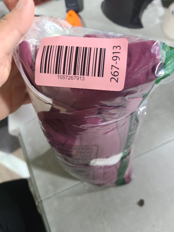 Photo 1 of 2Pack Black Spandex Cocktail Table Cover for Weddings Parties and Events 24x43 inch Elastic Round Tablecloth (Burgundy)