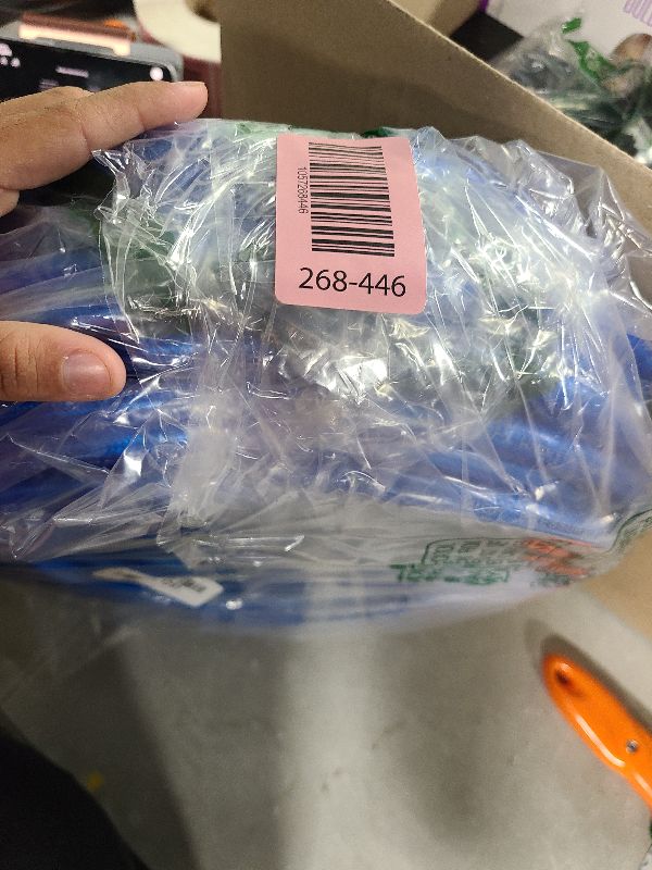 Photo 1 of 100 FT Sewer Jetter Kit for Pressure Washer, 5800PSI Water Jet Drain Cleaner Hose, 1/4 Inch NPT Corner with 4 Sewer Jetting Nozzles, Pearl Corsage Pin, Waterproof Tape, Handle Strap&2 Spanner (Blue)