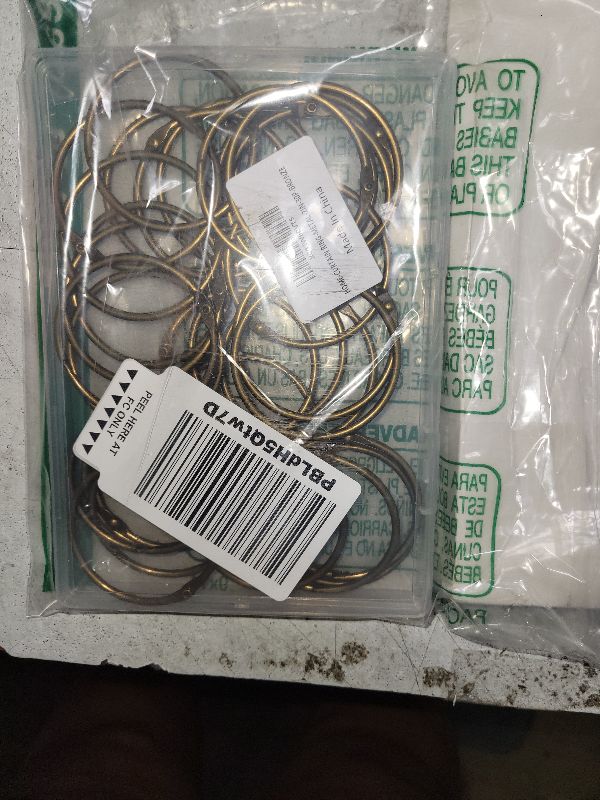 Photo 1 of 30Pcs Shower Curtain Hooks,Metal Round Shower Curtain Hooks Roman Rings Rustproof Decorative Shower Curtain Rings (Metal, Bronze)