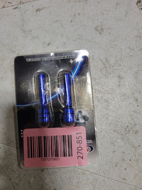 Photo 1 of 2Pcs Aluminum Alloy Universal Car Truck Interior Door Lock Knob Pull Pin Covers(Blue)