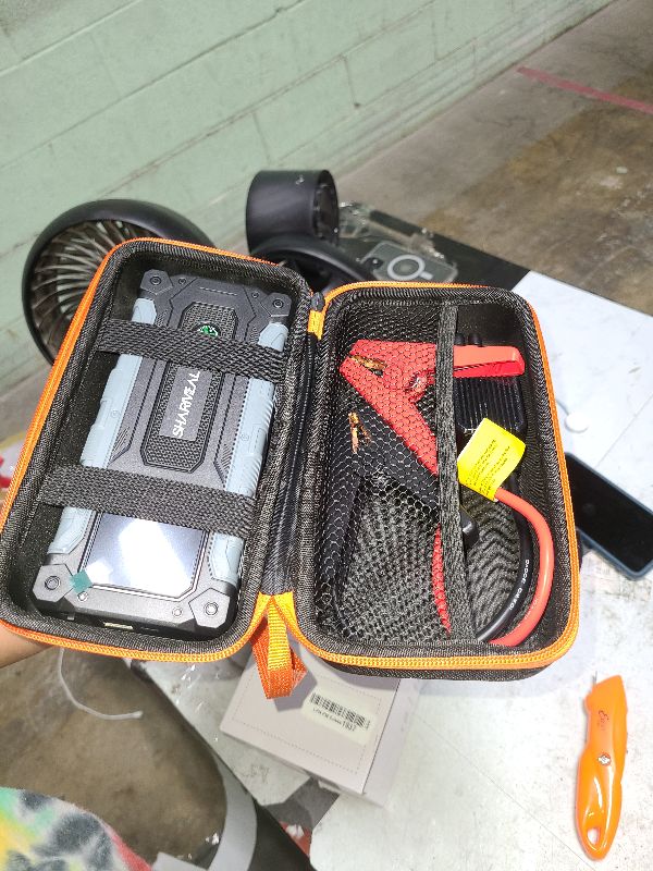 Photo 1 of 10-in-1 Jump Starter with Air Compressor 5000A 26800mAh 150PSI Portable Car Battery Jump Starter (All Gas/12L Diesel), 12V Jump Box Car Battery Jumper Starter Portable Jumper Cables, Lights